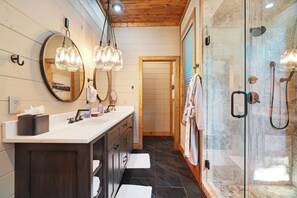 Bathtub, hair dryer, towels