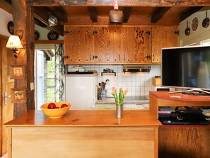 Fridge, microwave, dishwasher, high chair