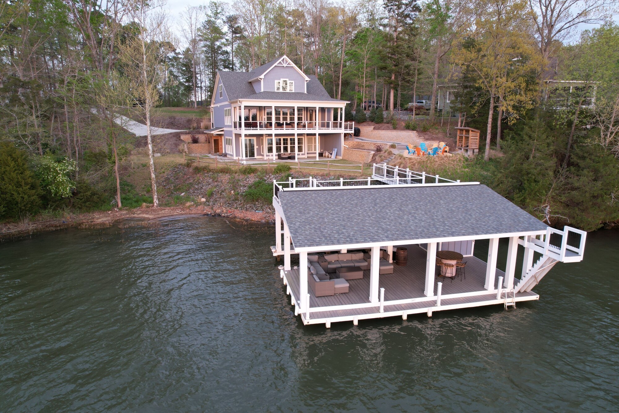 Catfish Manor w pool at Lake Gaston Va Dune Castle Rentals