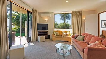 TV, DVD-spiller, bordtennis og bøker