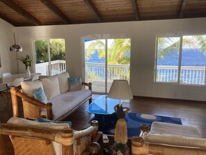 TV, DVD player, music library, video library - Oceanfront In Beautiful Tropical Area, by black sand beach - Oceana Hawaii (Pahoa)
