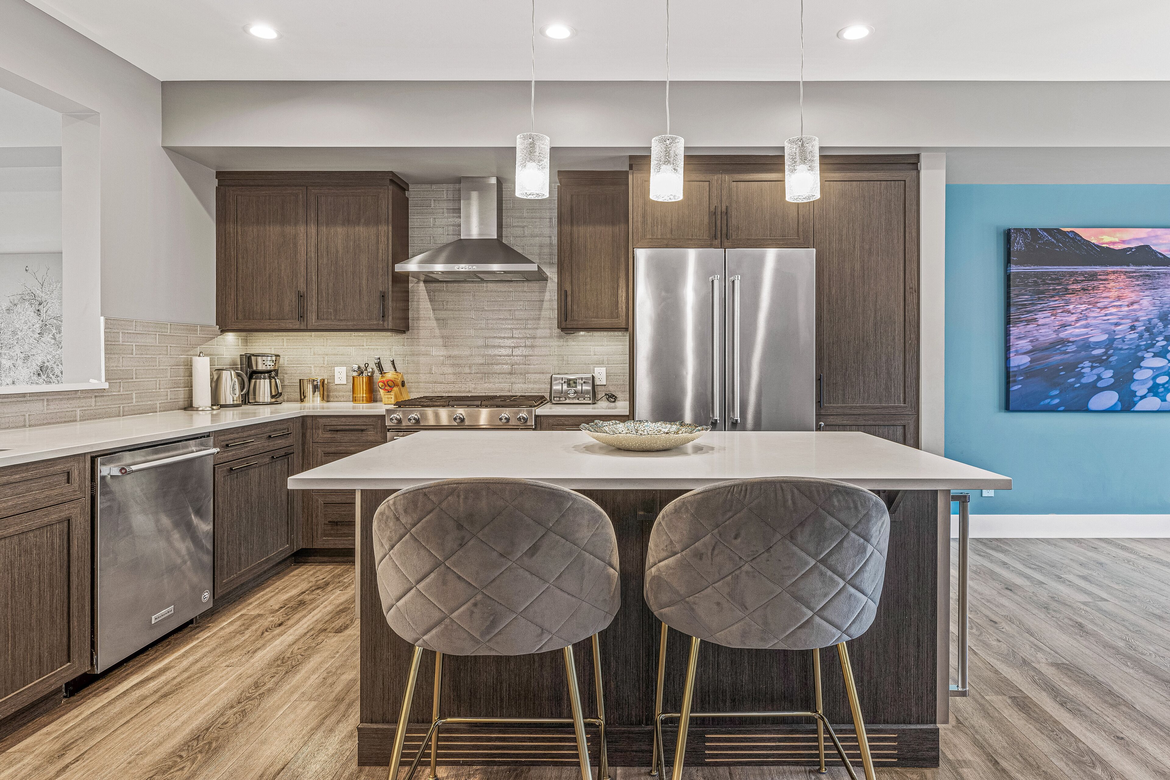 M6🏔5BD+4.5BA  Panoramic mountain view, near DT, A/C, wifi, BBQ, sleeps 15⛷🏂