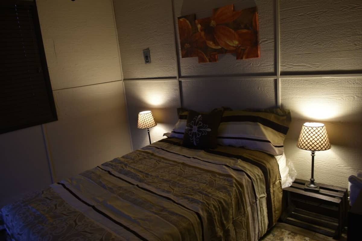 1 bedroom, iron/ironing board, bed sheets