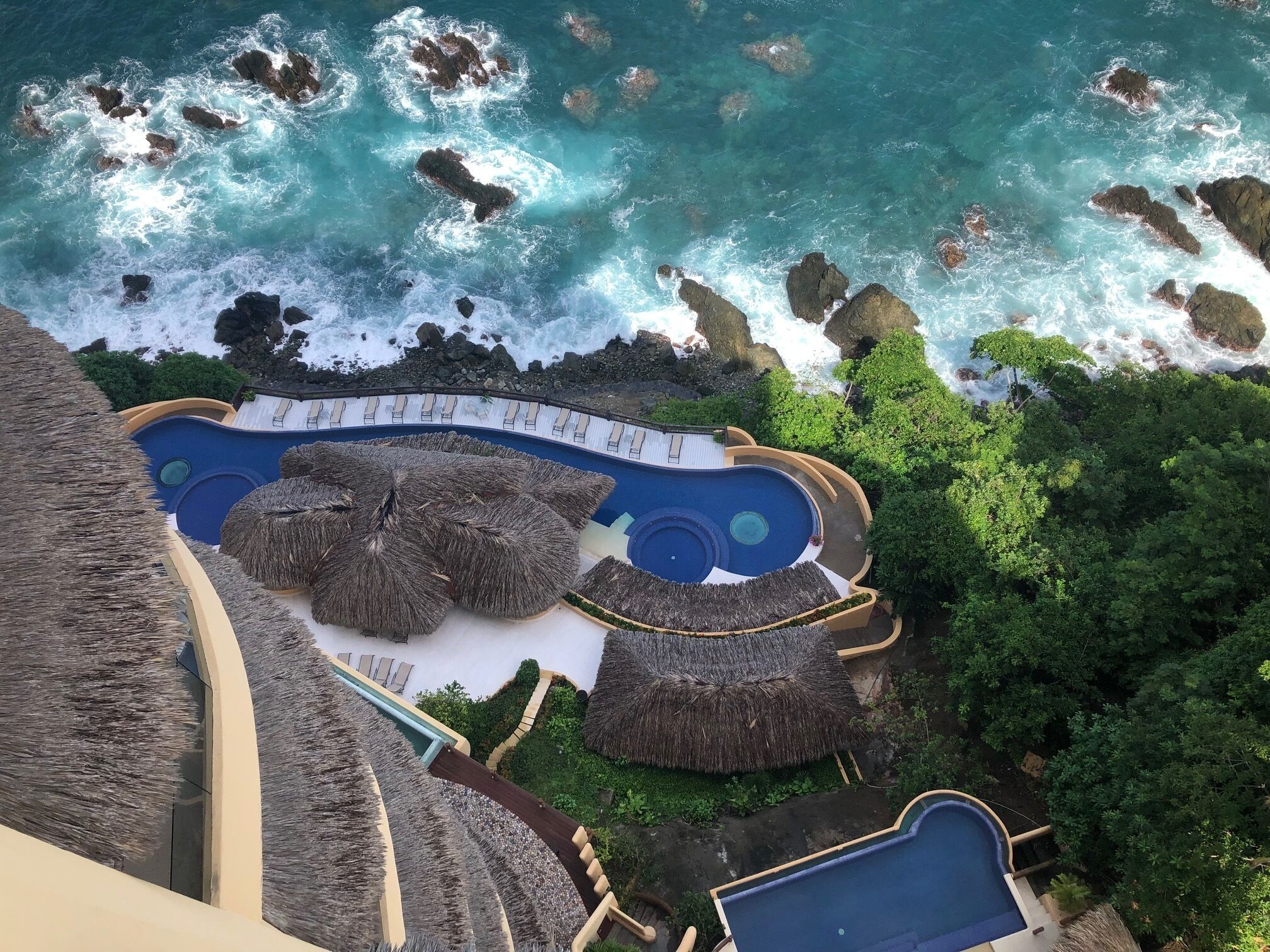 An infinity pool, a heated pool