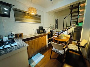 Fridge, stovetop, electric kettle, toaster - Where your Mayon  Volcano experience begins! (Legazpi City)