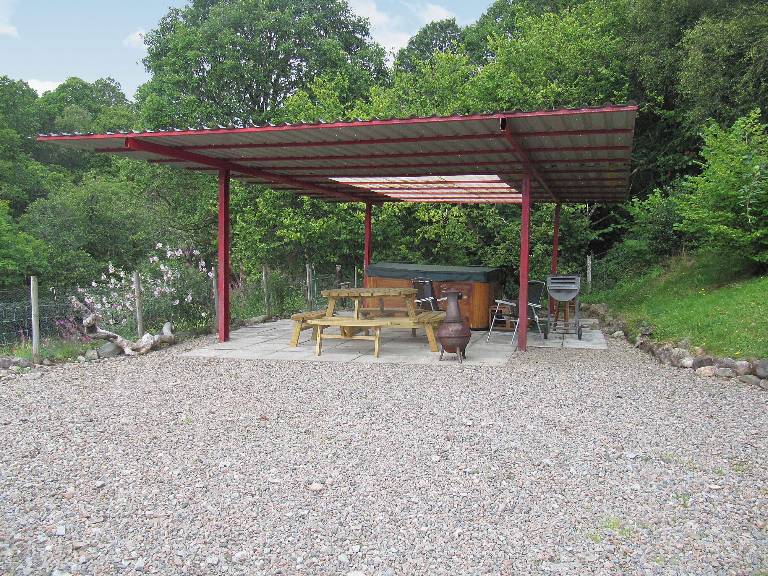 屋外ダイニングエリア