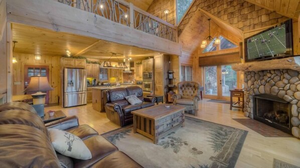 TV, fireplace, video games, books