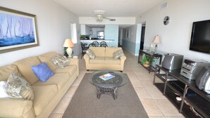 Condo, 3 Bedrooms | Living room - Tropical Winds 104 by Bender Vacation Rentals (Gulf Shores)