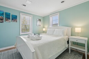 2 bedrooms, iron/ironing board, WiFi, bed sheets