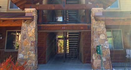 Pet friendly 2 bedroom, walk to Main Street, forest view