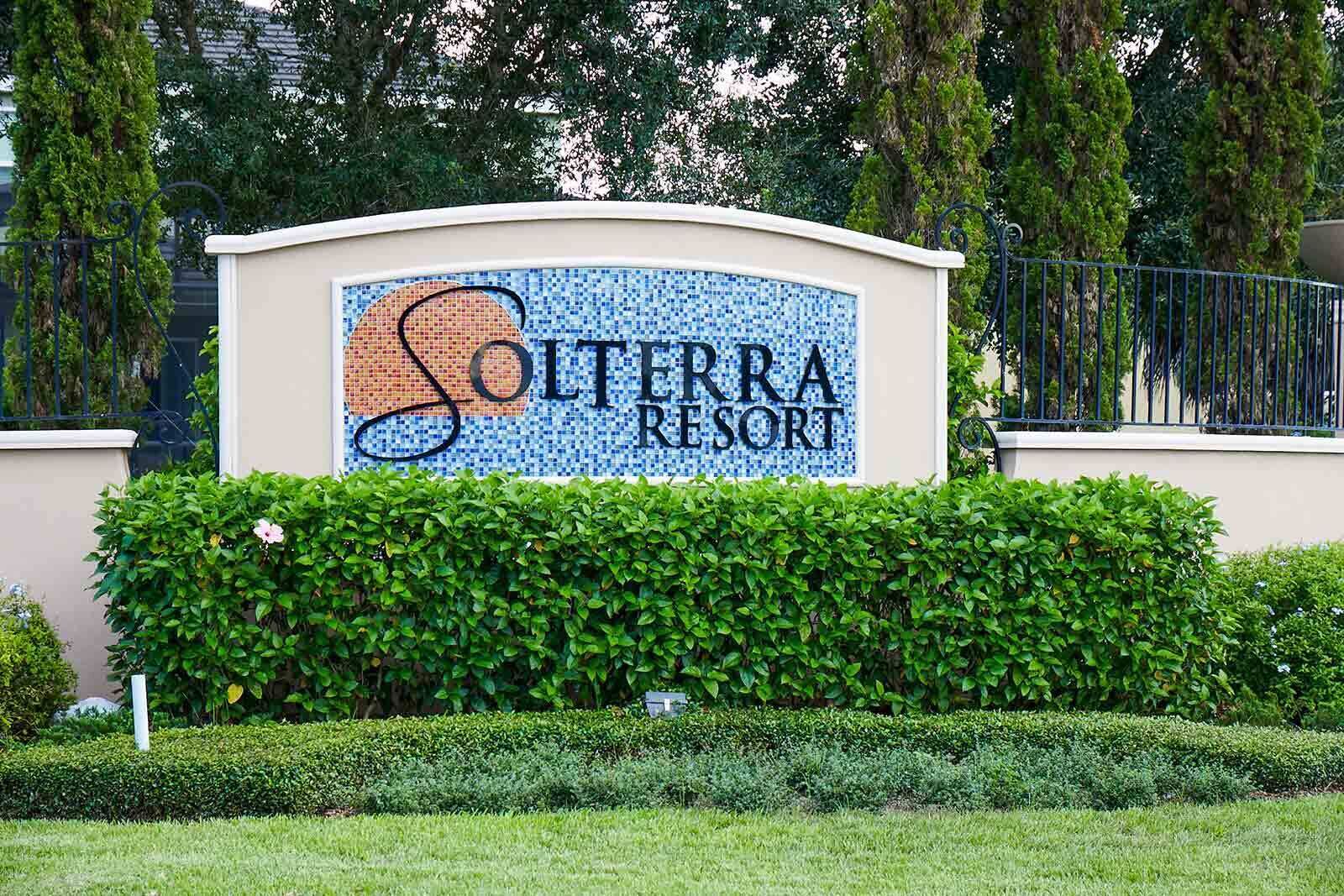 Welcome Sign to Solterra Resort