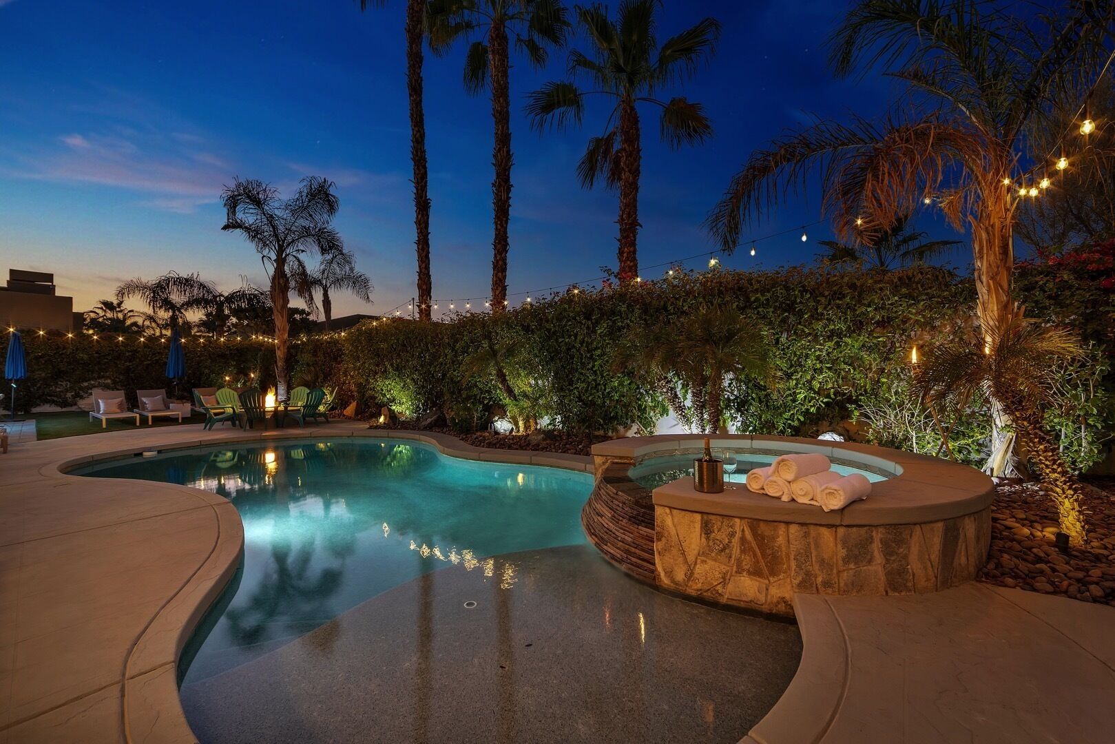 Et oppvarmet basseng