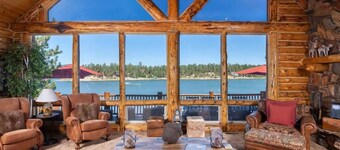Lakefront Luxury Log Estate | Private Dock • Near Village & Slopes