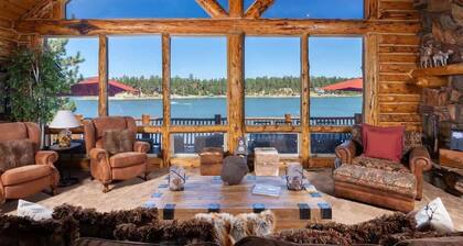 Lakefront Luxury Log Estate | Private Dock • Near Village & Slopes