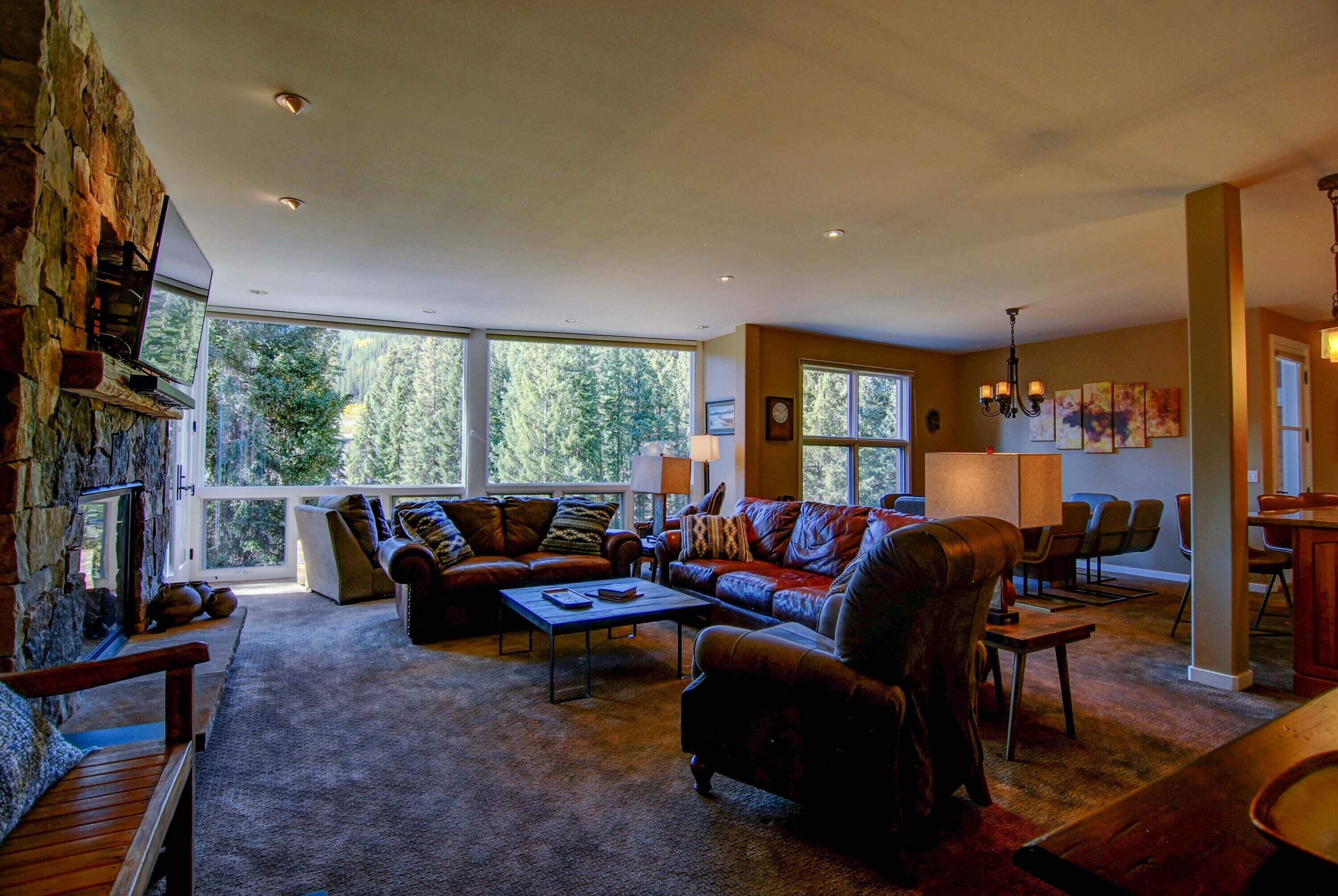 Riverfront Condo with Amazing Ski Slope Views overlooking the Fraser River!