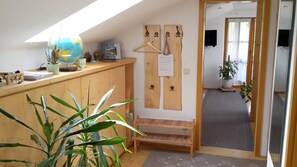 Work and study in comfort with a dedicated desk and seating area.