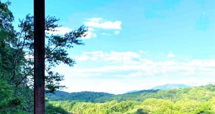 Cliffhanging Cabin over French Broad River between Hot Springs, NC and Gatlinburg Tn