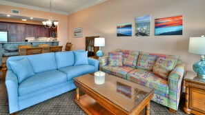 Condo, 3 Bedrooms | Living room - Phoenix Gulf Shores 1203 by Bender Vacation Rentals (Gulf Shores)