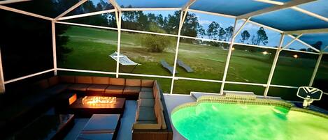 Outdoor pool, a heated pool