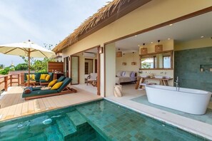 Terrace/patio - Livia Luxurious Cottage, Sea View, Walkable to the Beach (Ko Samui)