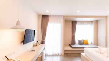 Dobbeltrom – panorama | Oppholdsområde | LCD-TV