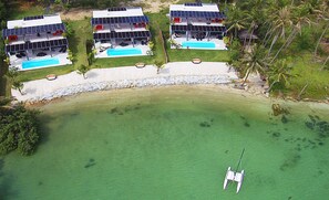 Private beach, white sand - Bliss Villas (Ko Pha-ngan)