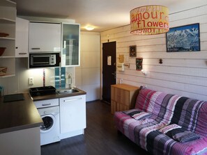 Interior - Renovated studio, ski-in/ski-out, balcony, pets allowed (Les Orres)