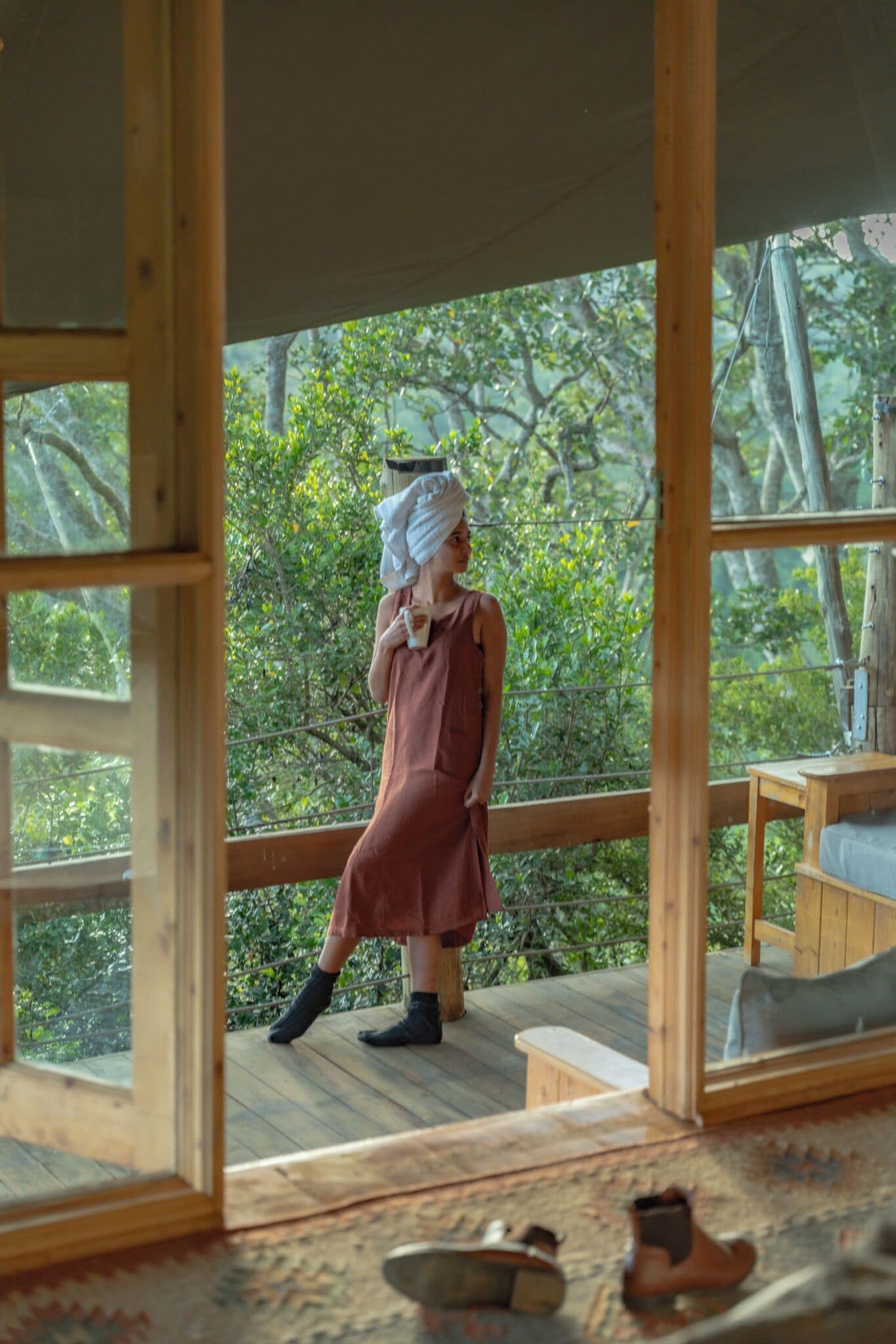 Luxury Tent, 2 Bedrooms, Fireplace, Valley View | Terrace/patio