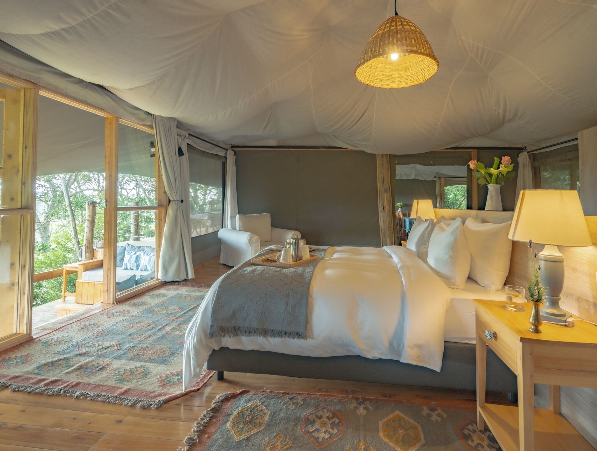 Luxury Tent, 2 Bedrooms, Fireplace, Valley View