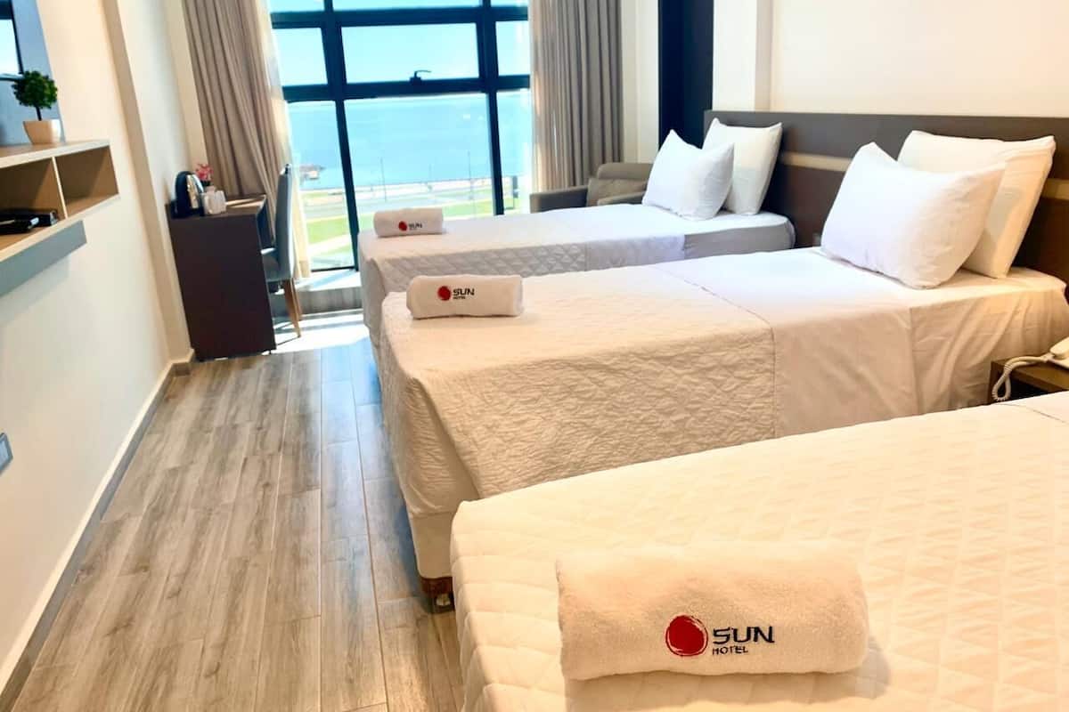 panoramic quadruple room | premium bedding, down duvets, select comfort beds, minibar