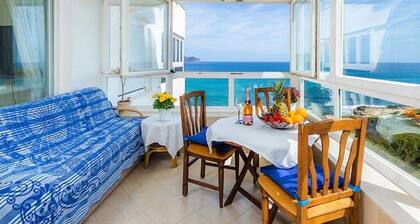 On the beach, with pool ! Super sea view, fiber optic internet, air conditioning