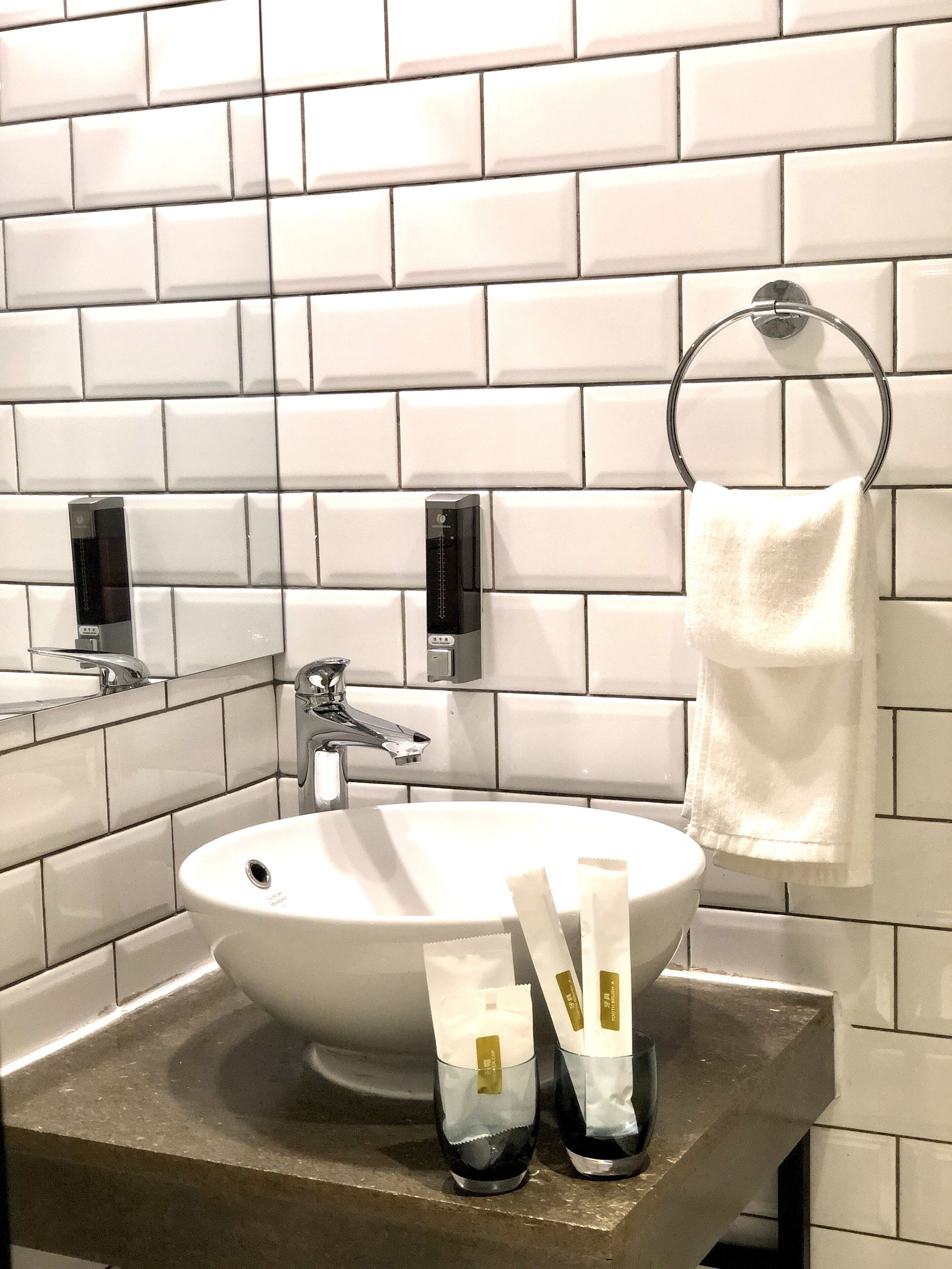 superior twin room | bathroom amenities | shower, free toiletries, slippers, towels