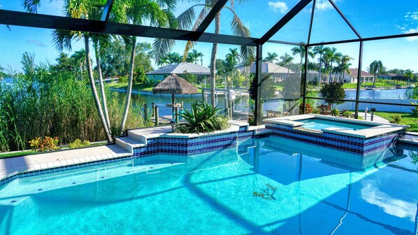 Outdoor pool, a heated pool
