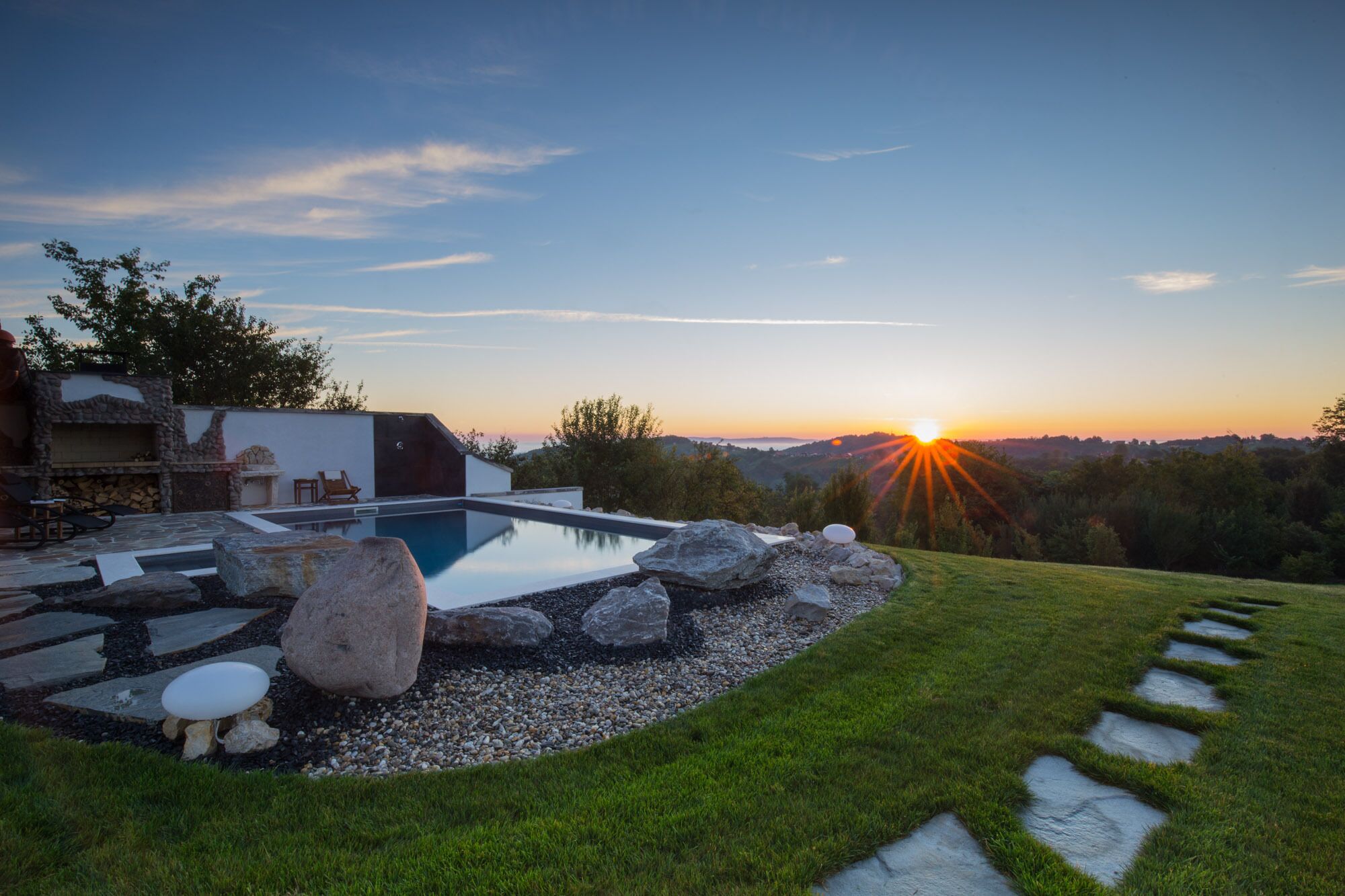 Outdoor pool, a heated pool
