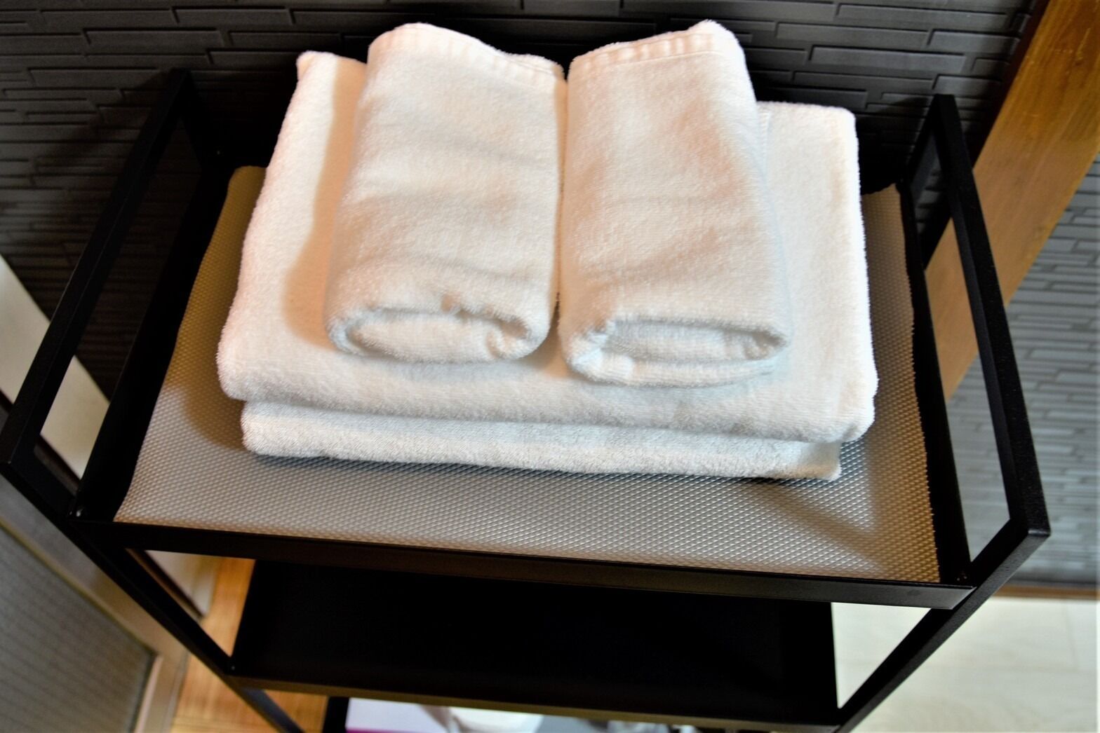 Hair dryer, towels