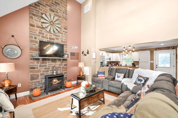 TV connectée, cheminée