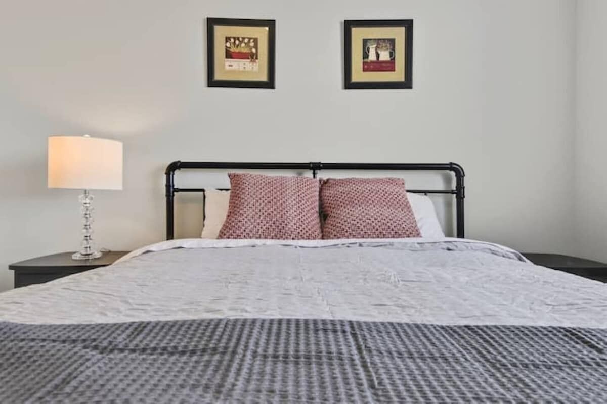 5 bedrooms, memory-foam beds, iron/ironing board, travel cot