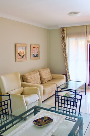 Télévision, lecteur de DVD, livres, médiathèque