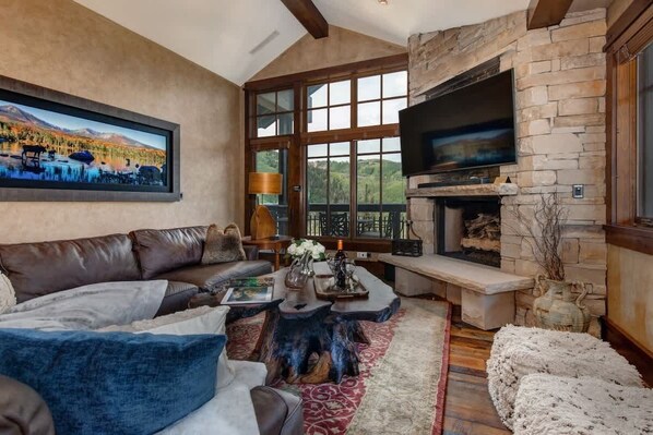 TV, fireplace, DVD player