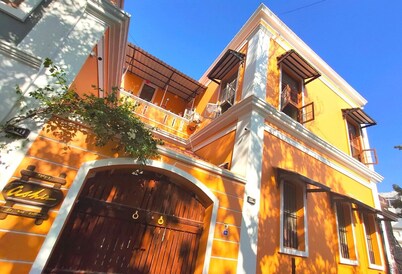 French heritage house in white town