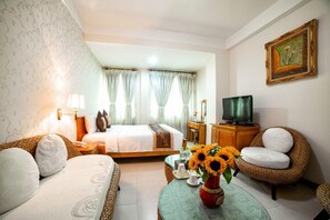 プレミア ダブルルーム | ミニバー、デスク、ノートパソコン用作業スペース、遮光カーテン