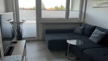 Smart-TV, DVD-Player, Tischtennisplatte, Bücher