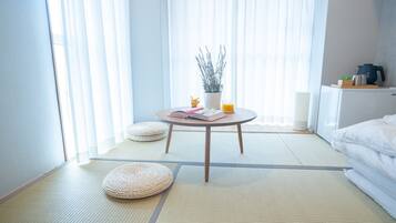Essential tatami Room up to 3 futon beds (Non-smoking) | 1 bedroom, in-room safe, desk, laptop workspace
