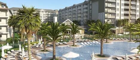 屋外プール、温水プール