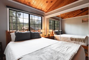 2 bedrooms, iron/ironing board, travel crib, WiFi - Cozy Cabin w/ Hot Tub, EV, Mountain Views & BBQ (Big Bear Lake)