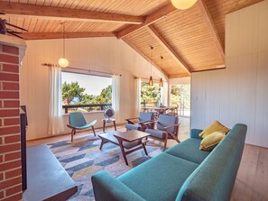 スマートテレビ、暖炉、DVD プレーヤー、ビデオライブラリ