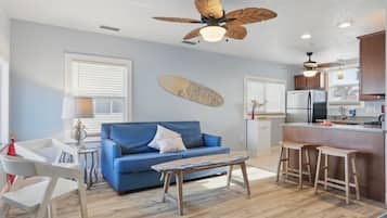 Executive Cottage, 2 Bedrooms, Balcony, Partial Ocean View | Living area | 40-inch flat-screen TV with cable channels