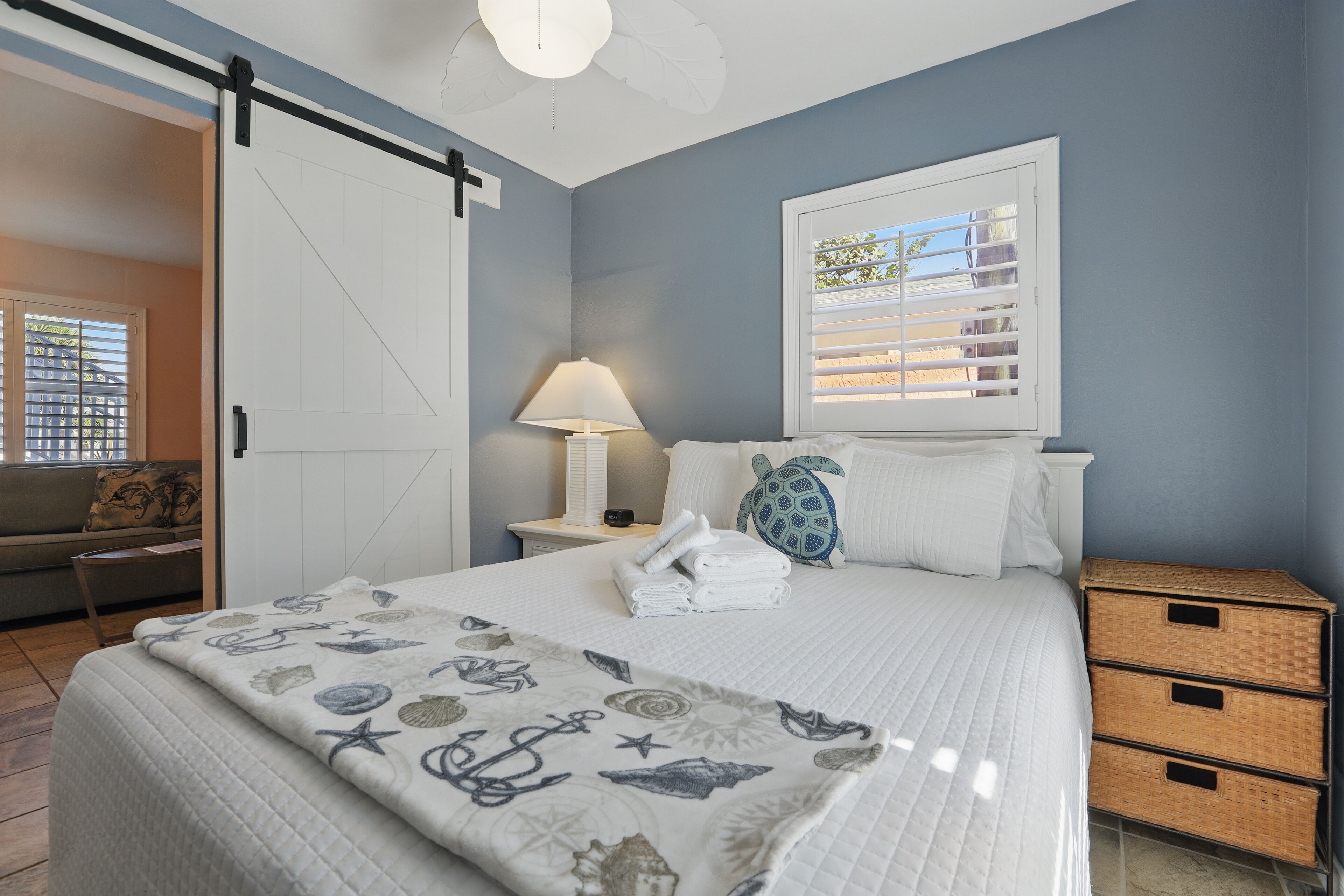 Individually decorated, individually furnished, iron/ironing board