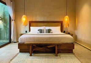 Habitación Premium, alberca privada | 1 habitación, ropa de cama de alta calidad, edredón y minibar 