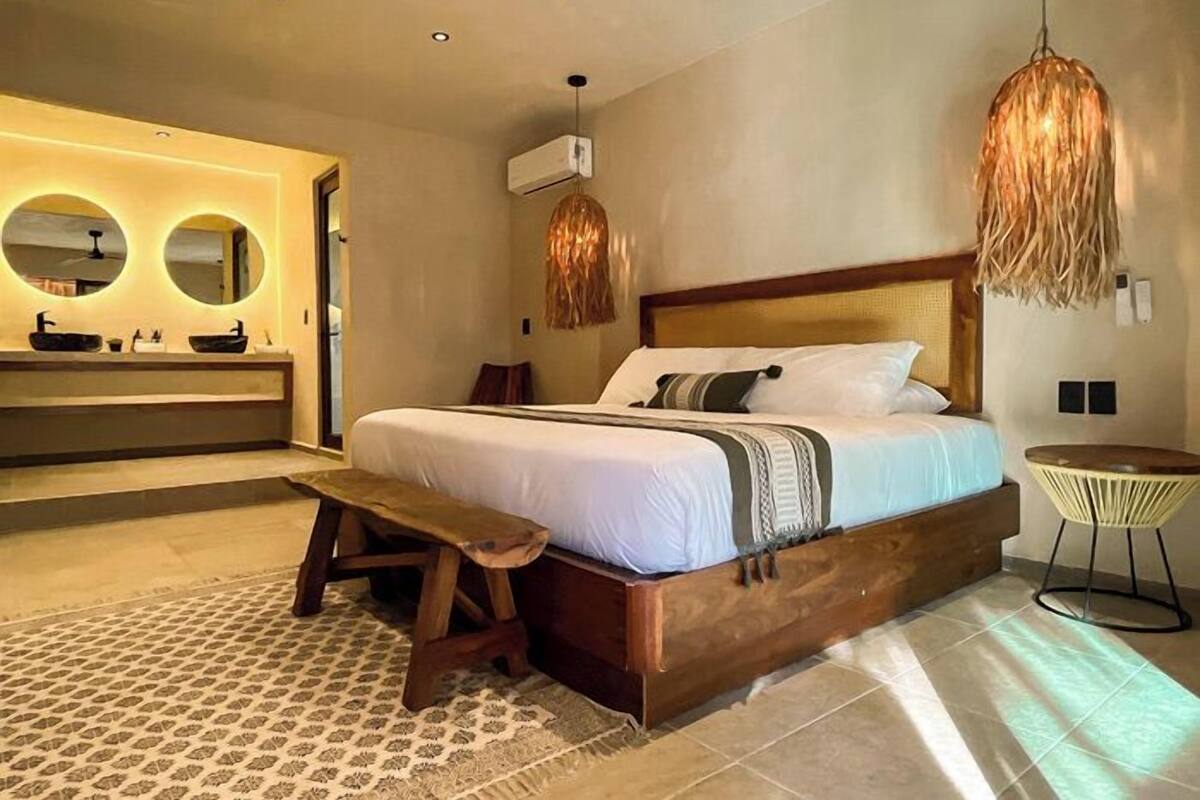 1 chambre, literie de qualité supérieure, couette en duvet d'oie